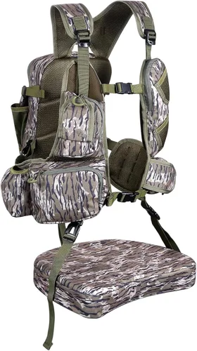 Miniatura 7 de UIIHUNT Chaleco de caza de pavos con asiento: Chaleco ligero para caza de pavos con cartuchera, accesorios ajustables para equipo de caza de pavos