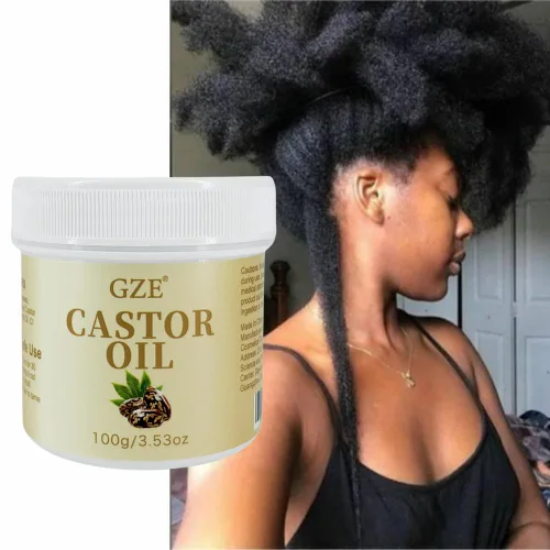 Miniatura 8 de GZE Grasa sólida para el cabello con aceite de ricino, domina el encrespamiento, profundamente hidratante, nutritiva, no grasa, sin aroma, ideal
