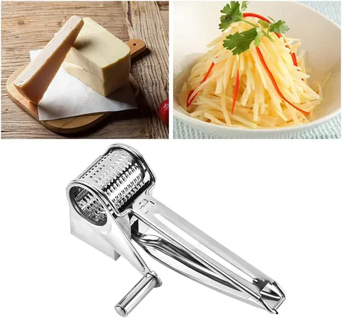 Miniatura 2 de Rallador de queso Rallador de patatas Rotación manual Trituración manual de acero inoxidable Rallador de trituración de patatas Rallador