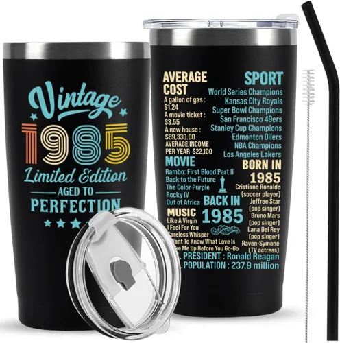 Miniatura 8 de Regalos de 50 cumpleaños para hombres y mujeres, idea de regalo de 50 años para él y ella, vaso de feliz cumpleaños 50 para mayores de 50 años