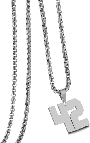 Miniatura 99 de Collar de Número Dorado para Hombre, Cadena de Acero Inoxidable con Colgante de Número para Atletas, Joyería Deportiva Personalizada para Niños