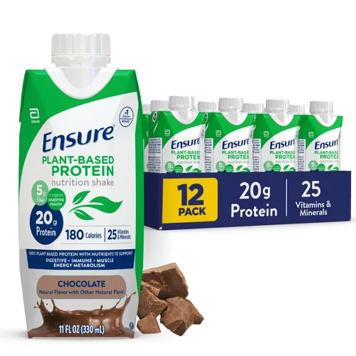 Miniatura 10 de Ensure Batido nutricional de vainilla con proteína vegana a base de plantas I Sin gluten I Sin lácteos I Batido sin soja I Paquete de 12