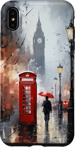 Miniatura 11 de Funda para iPhone 11 Pro Wet London Iconic Red Phone Booth Clocktower Art Cover