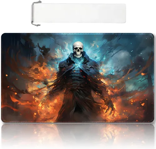 Miniatura 52 de Tapete de juego MTG cosido de alta calidad con zonas y parte trasera de goma antideslizante, tapete de juego TCG para MTG y otros juegos de cartas
