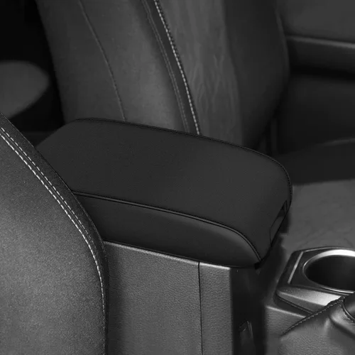 Miniatura 9 de AOMSAZTO Fundas para consola para 2008-2014 Toyota Highlander Fundas para reposabrazos para Toyota Highlander Negro con costuras negras