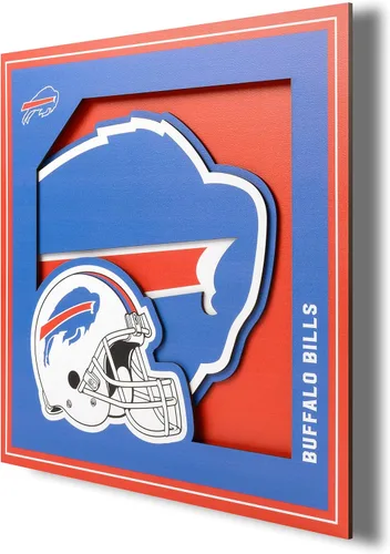 YouTheFan Arte de pared de la serie de logotipos 3D con licencia oficial de la NFL, hecho de múltiples capas, listo para colgar en la pared, diseño