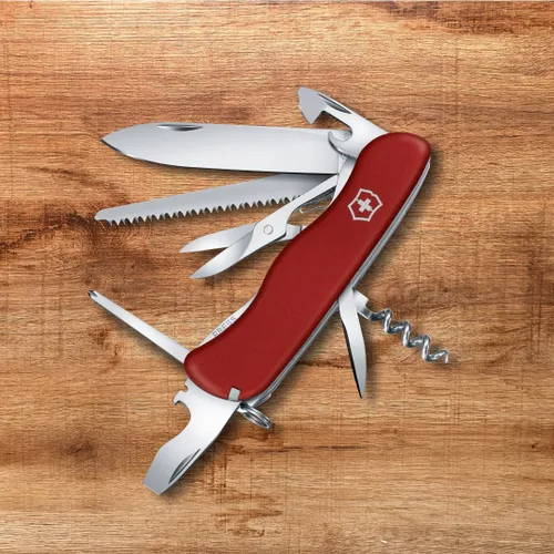 Miniatura 2 de Victorinox Outrider - Cuchillo suizo del ejército, cuchillo de bolsillo de 14 funciones fabricado en Suiza con cuchillo grande, sacacorchos, tijeras
