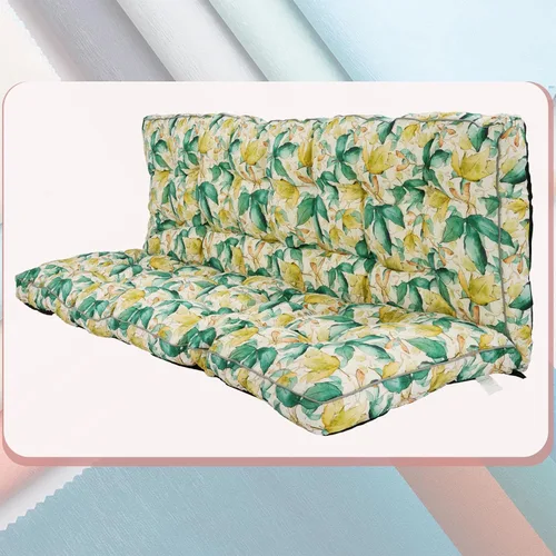 Miniatura 41 de Cojín para columpio de 2-3 plazas, cojines para exteriores con respaldo grueso de 4 pulgadas, almohadilla antidecoloración impermeable para jardín