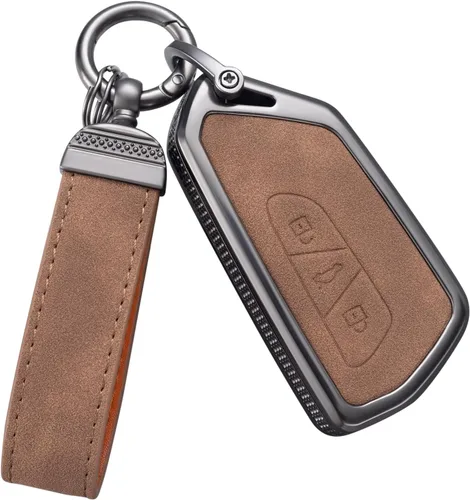 Miniatura 18 de YO&YOYE Compatible con funda para llavero VW Volkswagen con llavero protector de llave de cuero