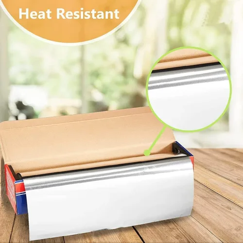 Miniatura 2 de Rollo de papel de aluminio resistente para servicio de alimentos de 18" x 500