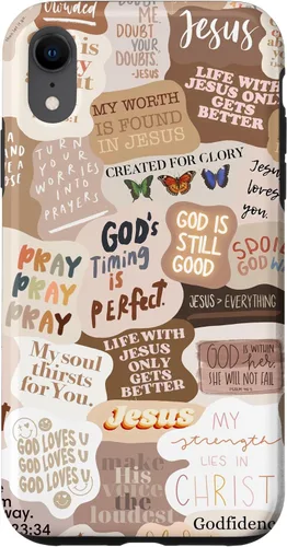 Miniatura 25 de Funda estética para iPhone 17 con frases positivas con versículos bíblicos cristianos
