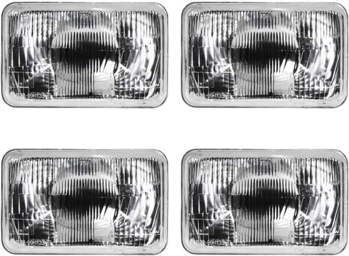 Miniatura 7 de Parts N Go - Faros delanteros de conversión rectangulares 4 x 6 de halogéno H4, juego de bombillas - H4656, H4651