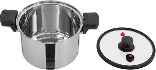 Miniatura 3 de Olla a presión de 7L/6.35 cuartos de galón, olla a presión de acero inoxidable 201 con válvula de limitación de presión y esponja, utensilios