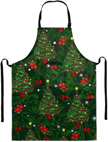 Miniatura 8 de Dellukee Delantal ajustable de cocina con bolsillo para mujeres y hombres, delantales impermeables