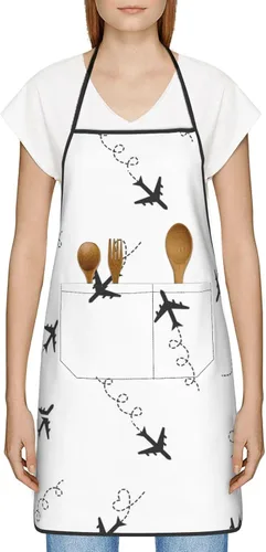 Miniatura 2 de Delantal de aviación para aviación, delantales de cocina para hombre y mujer, delantal de cocina, delantal de chef, delantales de jardín ajustables