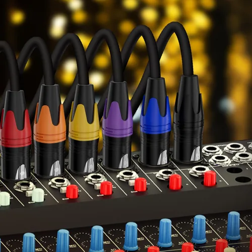 Miniatura 5 de 25 pies de cable de micrófono XLR 2Pack - 3 pines macho a hembra bañados en oro, compatible con micrófonos, sistemas de altavoces, iluminación