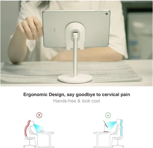 Miniatura 3 de Soporte Bright Stone para teléfono de escritorio, soporte ajustable para teléfono celular para escritorio, compatible con Blanco