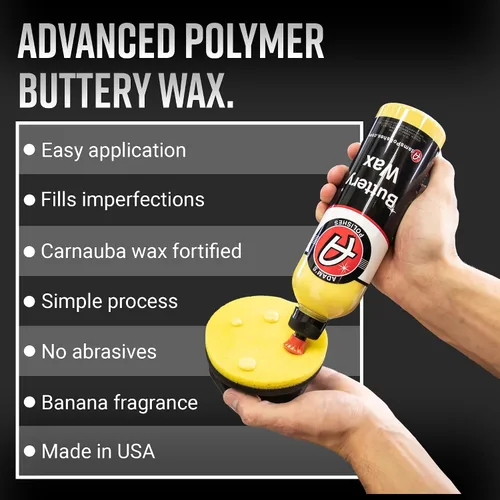 Miniatura 2 de Adam's Polishes Buttery Wax (16 onzas) – Cera líquida húmeda de carnauba premium infundida para brillo, pulido y protección de pintura de capa