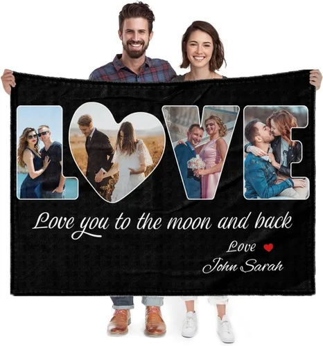 Miniatura 10 de Manta personalizada con imagen, regalo personalizado para mejores amigas, mejores amigas, hermanas, mejores amigas, manta de franela súper suave