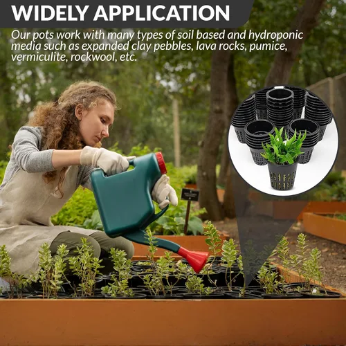 Miniatura 5 de KP Kool Products 2 pulgadas – Combo 25 – Macetas de red para plantas de interior y exterior – Pequeñas macetas de plástico para hidroponía – Cesta