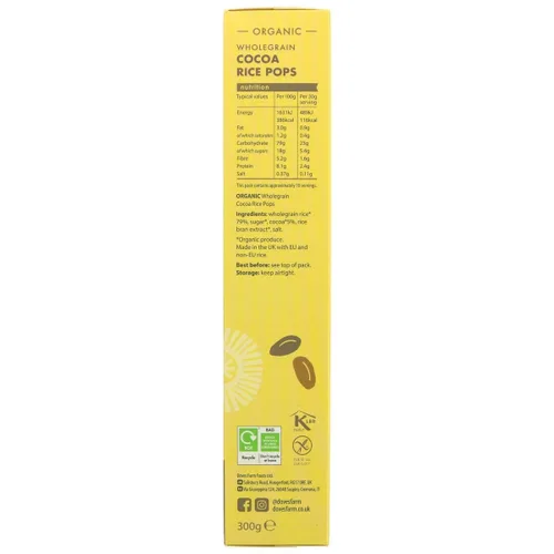 Miniatura 2 de Paletas de arroz de cacao integral orgánicas Doves Farm 10.58 oz Cereal vegano y sin gluten con cacao real Perfecto para un desayuno