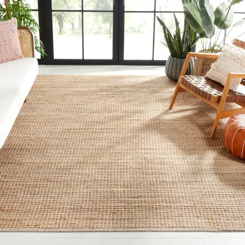 Miniatura 5 de SAFAVIEH Natural Fiber Collection - Alfombra de pasillo de 8 pies, color natural y beige, diseño de granja, ideal para zonas de alto tráfico