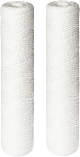 Tier1 Cartucho de repuesto de filtro de agua para sedimentos de polipropileno enrollado en cuerda de 30 micrones, 20 x 4.5 pulgadas, compatible con