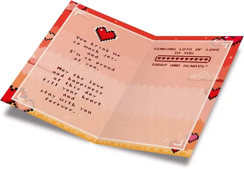 Miniatura 2 de Prime Greetings Tarjeta del día de San Valentín para nieto, hecha en Estados Unidos, ecológica, tarjeta gruesa con sobre de alta calidad de 5 x 7.75