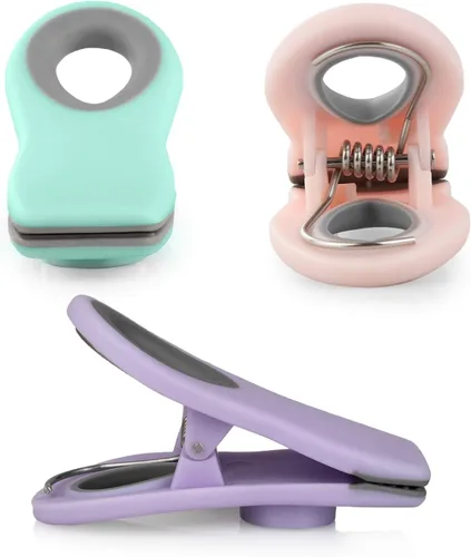 Miniatura 5 de COOK WITH COLOR Clips para bolsas de chips con imán para almacenamiento de alimentos con agarre hermético para bolsas de pan, bolsas de aperitivos