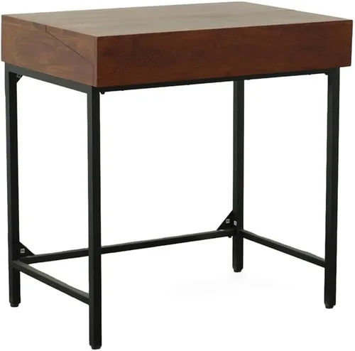 Miniatura 4 de Carolina Classic Raleigh Rustic Top RTA Escritorio de escritura en castaño/negro