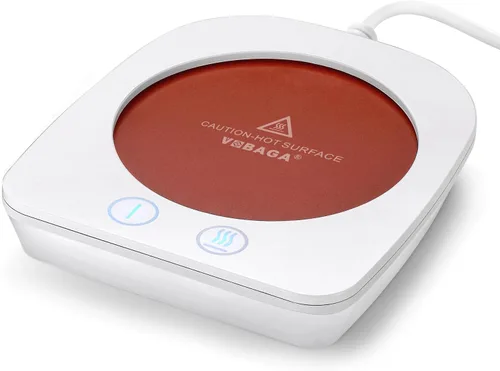 Miniatura 15 de VOBAGA Juego de calentador y taza de café, calentador de tazas de café con apagado automático y 3 ajustes de temperatura para escritorio, oficina