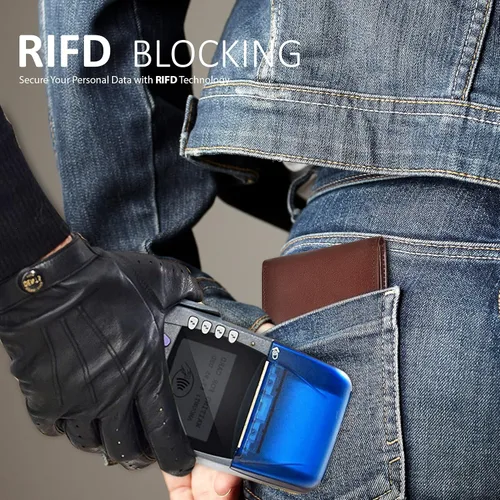 Miniatura 24 de Carteras plegables de cuero RFID hechas a mano para hombres en varios colores que ofrecen 9 tarjetas y 1 ranuras para identificación