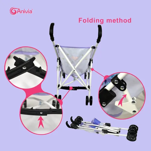 Miniatura 7 de Anivia Colección de Cochecitos de Juguete Cochecito de Muñecas Accesorios de Muñeca para Niños Pequeños 1-3 Diseño de Corazón Regalos para Niños