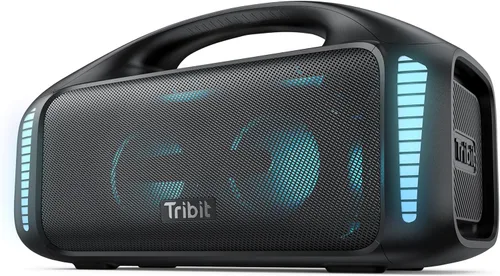 Tribit StormBox Blast - Altavoz Bluetooth portátil, (140W pico) 90W de sonido estéreo fuerte con 30 horas de reproducción, IPX7 impermeable, luz