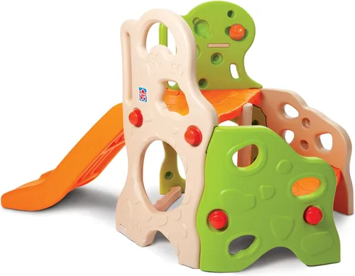 Miniatura 5 de Grow'n Up Lil Adventurers - Juego de trepador y tobogán multijuego con aro de baloncesto, actividades de escalada y gateo, 3 bolas de plástico