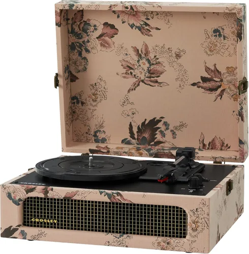 Miniatura 6 de Crosley CR8017B-FL Voyager - Tocadiscos portátil clásico de vinilo con Bluetooth de entrada/salida y altavoces integrados, Floral