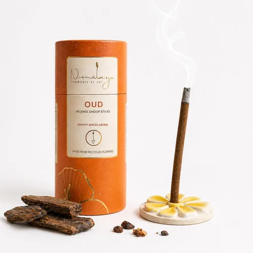 Miniatura 11 de Nirmalaya Combo de palitos de sándalo prémium para el hogar 40 palitos de dhoop y 40 varillas de incienso para oración, fragancia del hogar