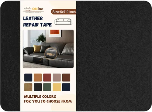 ONine - Parche para reparación de cuero, parche autoadhesivo para sillones, parche de cuero contra rasguños, disponible en diferentes colores, de 5