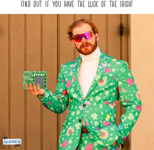 Miniatura 7 de My Scratch Offs Paquete de 26 tarjetas para raspar del día de San Patricio, trébol de los días de San Patricio, para tarjetas de bingo, recuerdos