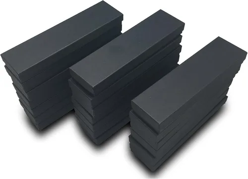 Miniatura 30 de TheDisplayGuys - Paquete de 25 cajas de cartón rellenas de algodón #10 para joyas, color negro mate (1.9 x 1.3 x 0.7 pulgadas), para envío