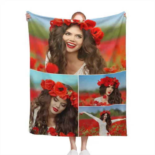Miniatura 14 de Mantas personalizadas con fotos, manta personalizada de collage de fotos, manta personalizada para parejas, con mis propias fotos, regalos de Foto 1