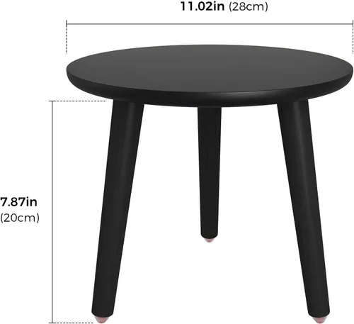 Miniatura 5 de Leaf&lull Soporte negro para plantas pequeñas para plantas grandes, taburete de madera para plantas grandes, soporte alto para plantas para sala