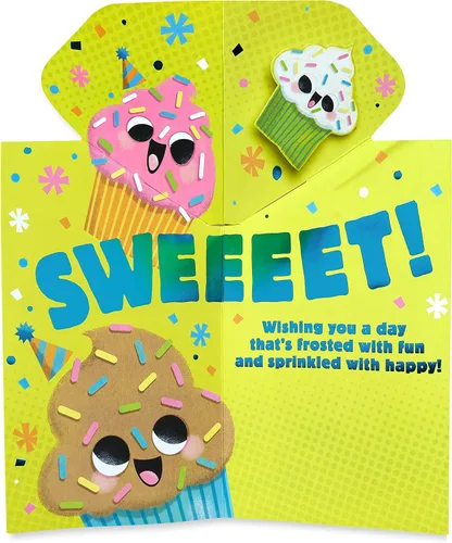Miniatura 2 de American Greetings Tarjeta de cumpleaños desplegable para niños (Sweeeet!)
