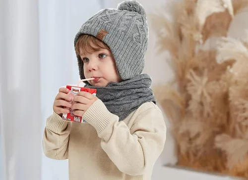 Miniatura 2 de Moon Kitty Conjunto de gorro y bufanda de invierno para niños pequeños