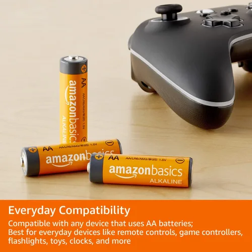 Miniatura 3 de Amazon Basics - Paquete de 8 pilas alcalinas AA de alto rendimiento, 1.5 voltios, vida útil de 10 años
