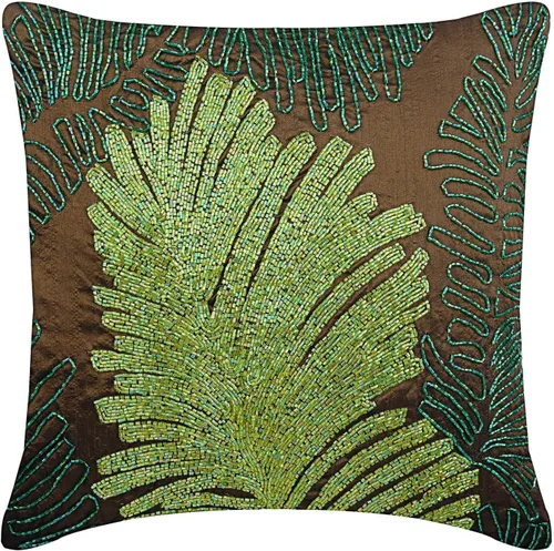 Miniatura 15 de The HomeCentric Fundas de almohada, fundas de cojín decorativas marrones para sofá de 16 x 16 pulgadas (15.7 x 15.7 in), cojines jacquard, 7. Marrón