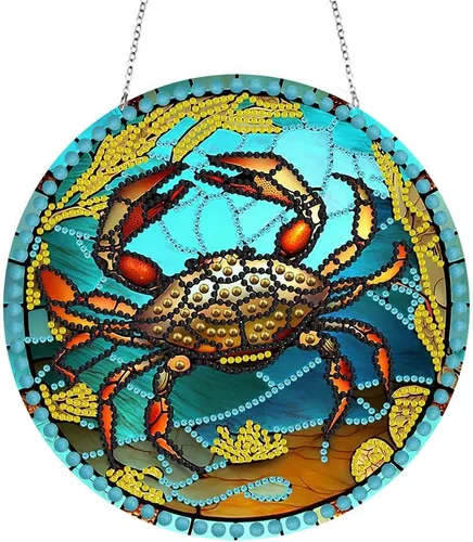 Miniatura 13 de LUSandy Adorno colgante 5D, kit de letrero de pintura de diamante, muñeco de nieve de Navidad, arte de cristal acrílico, arte de pared, decoración