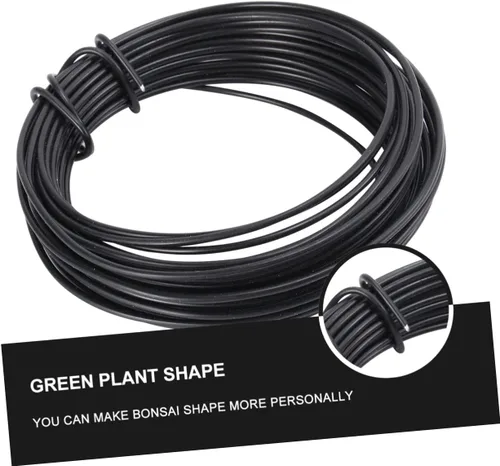 Miniatura 3 de Yardwe 32.8 ft de vid negro lazos de alambre de hierro flexible rollo de alambre de metal flexible para escalada marco de escalada al aire libre