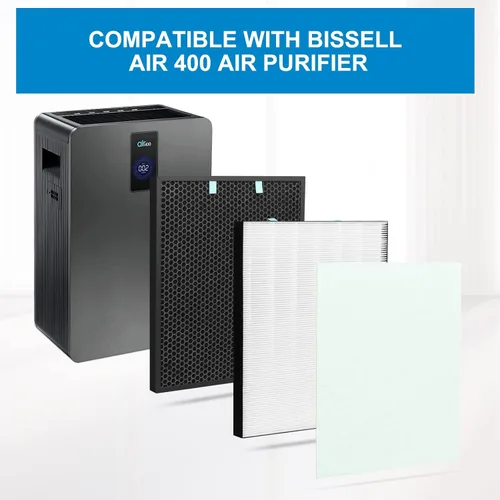 Miniatura 6 de 2 juegos de filtros Air400 de repuesto para purificador de aire Bissell Air400, paquete de carbón activado HEPA 3365, incluye filtros Hepa 2521 y 2