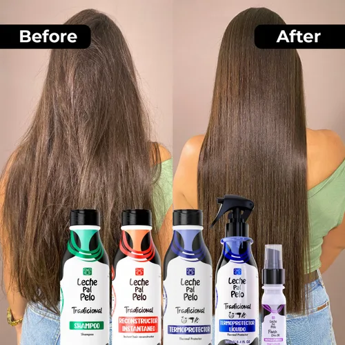 Miniatura 6 de Leche Pal Pelo - Tratamiento Reconstructor Instantáneo de Cabello con Soja, Trigo, Aloe y Aguacate. Proporciona Hidratación Intensiva-14.9 Onzas.